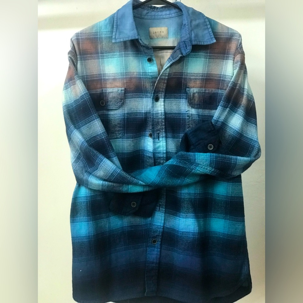 SOLD - COMMENT FOR YOUR DESIGN- Large (Jachs) custom flannel- barely worn.